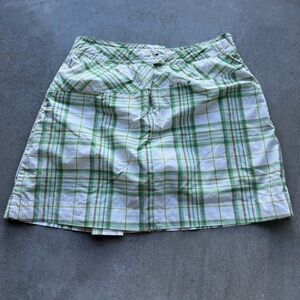 Green Plaid Skirt